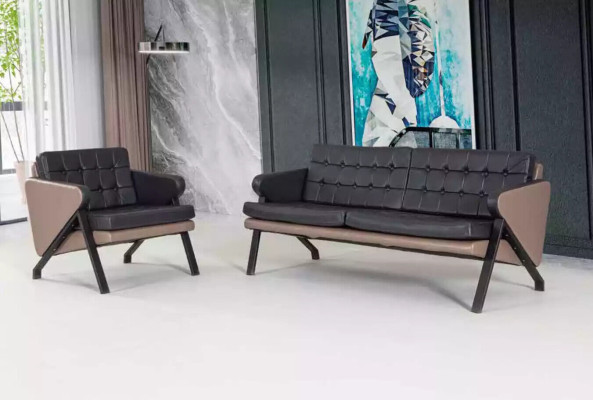 Deux places Mobilier de luxe Mobilier de salle d'étude Canapé rembourré moderne