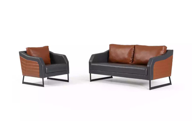 Canapé 2 places design moderne de luxe Nouveau canapé rembourré pour salle d'étude