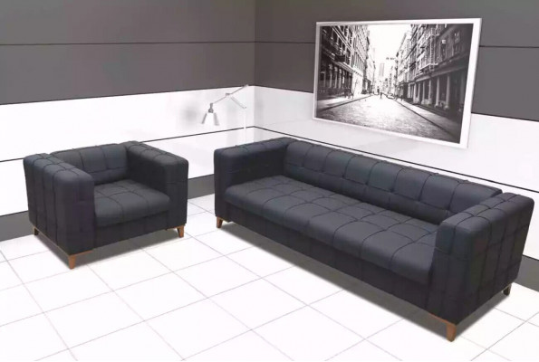 Fauteuil noir, siège d'étude, moderne, fauteuil rembourré design neuf
