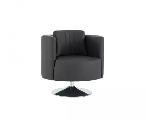 Meubles de bureau Fauteuil Fauteuil noir de luxe Rembourrage textile Chaise design moderne