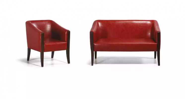 Fauteuil rouge en textile Style de mobilier moderne pour bureau en bois de la salle d'étude