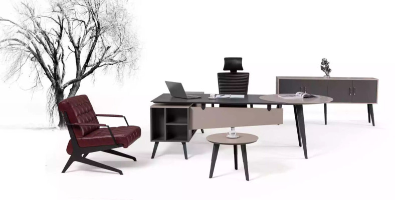 Meubles en bois design Table basse Salle d'étude Moderne Table ronde Mobilier de bureau