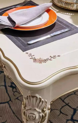 Salle à manger Ensemble de meubles pour votre perle intérieure blanc classique Meubles de 8 pièces