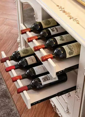 Ensemble de salle à manger blanc nacré Table à manger 6x chaises Vitrine Ensemble de luxe 8 pièces