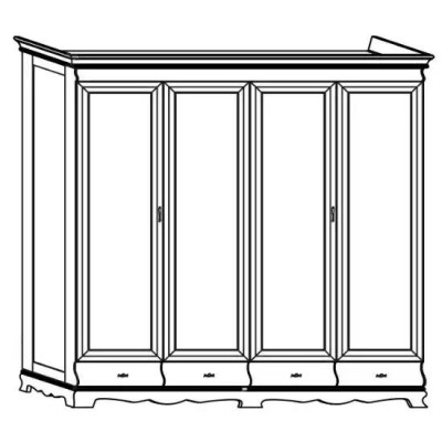 Armoire Armoire de chambre Marron Couleur Baroque Rococo Armoires