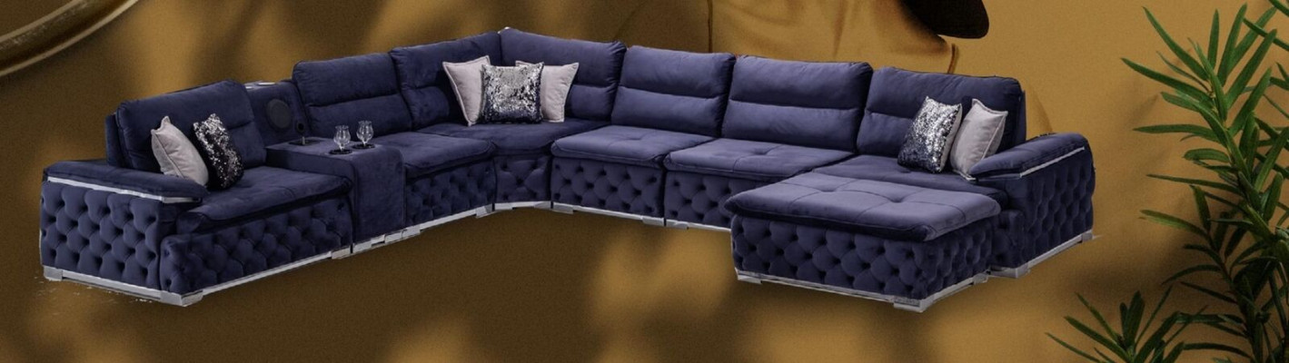 Canapé d'angle en forme de U Chesterfield Canapé Mobilier de salon Style italien