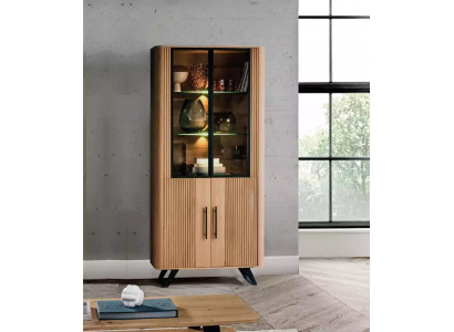 Vitrine Mobilier Salon Armoire beige Vitrine en verre Armoires neuves