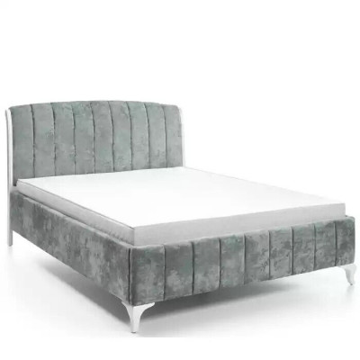 Lits de luxe Chambre grise Lit double Lit en bois Cadre de lit Lit