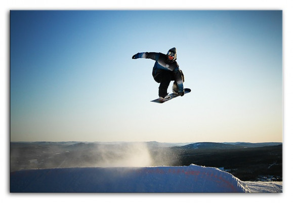 Image de snowboard sports extrêmes montagnes peintures neige hiver nouveau G93515