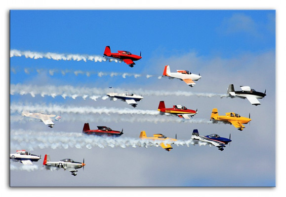 Bild Bild Bilder Gemälde Formation Flugzeuge Flugshow neu G93538