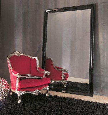 Miroir mural classique Design Cadre en bois véritable XXL 138x218 Modèle de miroir 282