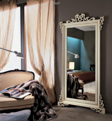 Miroir de designer classique italien en bois - Modèle #255