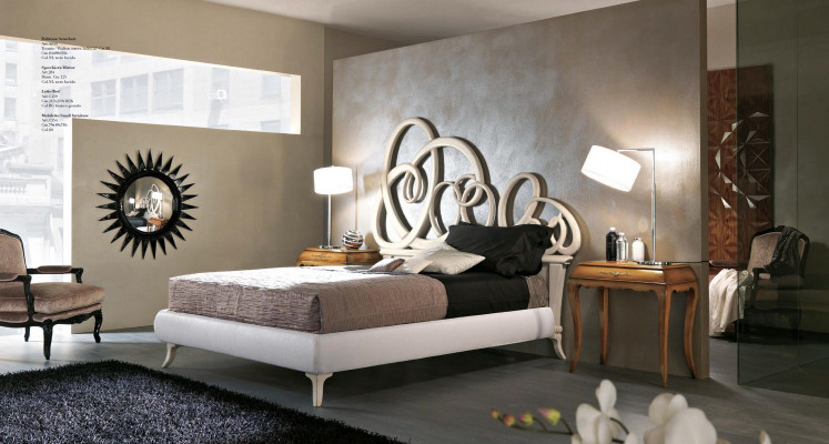 Miroir design soleil éclatant prestige Miroir mural de qualité de luxueuse chambre.