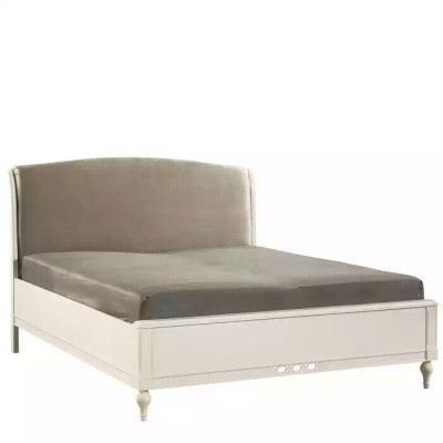 Lit design moderne de luxe Lit rembourré Lit en tissu dans la chambre
