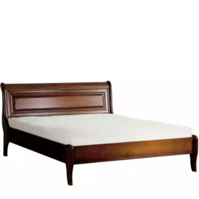 Design de lit Lits de luxe d'hôtel Mariage Chambre de sommeil Double Lit baroque en bois