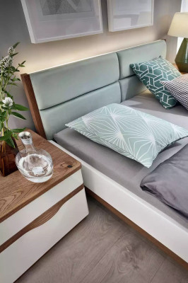 Lit Lit double design de luxe de style moderne Lits en bois de meubles de chambre