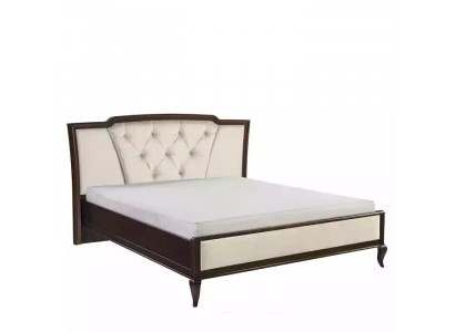 Lit en bois Lit Chesterfield Lit double dans la chambre Textile de velours