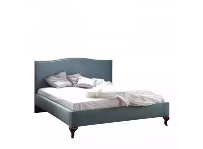 Conception de literie de luxe pour lits doubles en bois de lit classique d'hôtel double.
