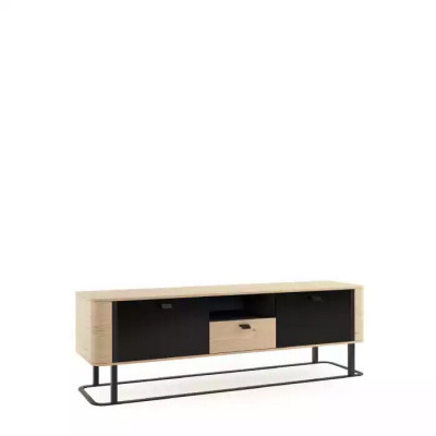 Unité murale Meuble TV Buffet Meuble TV bas Unité murale en bois et métal