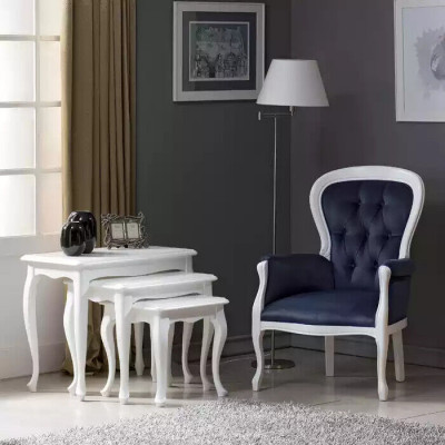 Fauteuil de luxe Salon Fauteuil en textile Design classique Rembourrage