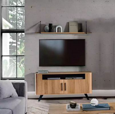 Meuble TV Lowboard Armoire de salon Meuble TV Buffet en bois Armoires de salon Bois