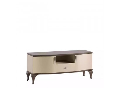 Meuble TV bas pour le salon beige en bois Style moderne buffet