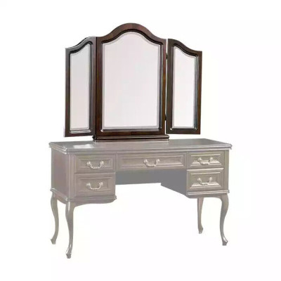 Meuble à étagère avec miroir design Art Déco, étagère de salon en bois de luxe