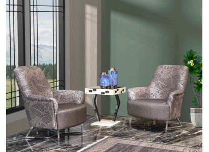 Salon luxueux Ensemble de meubles modernes 2x Fauteuil dans le salon Salon de détente