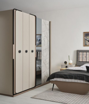 Armoire moderne Armoire de luxe Armoires en bois Chambres en verre nouvelle