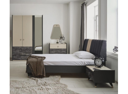 Chambre luxueuse et élégante mobilier moderne lit 5 pièces. ensemble