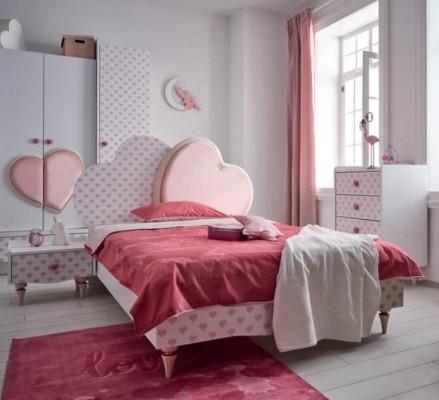 Lits modernes Lit enfant Chambre d'enfant Lit Lit d'enfant Meubles Bois Blanc neuf