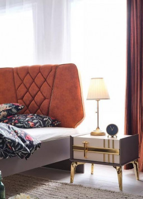 Table de chevet de luxe Chambres Lits Ensemble complet Conception Mobilier