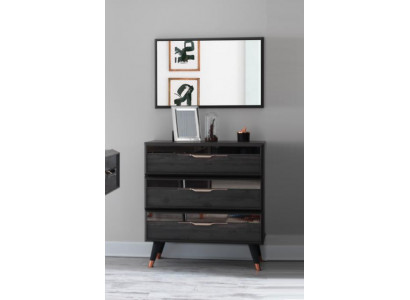 Commodes modernes avec miroir Ensemble de chambre design de luxe en bois 2 pièces