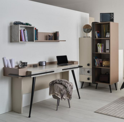Meubles de bureau luxueux ensemble table de salle d'étude étagère mobilier moderne élégant