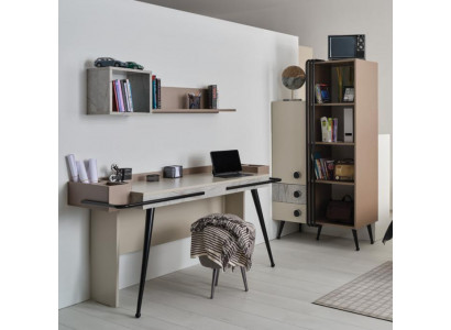 Meubles de bureau luxueux ensemble table de salle d'étude étagère mobilier moderne élégant