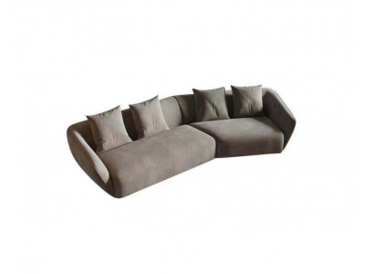 exclusif, luxueux canapé 4 places en tissu de siège en textile moderne de couleur grise