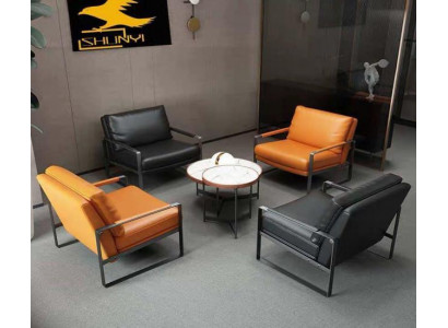 élégant 4x Fauteuil Rembourrage Siège Design Moderne Fauteuil en Cuir Lounge de Luxe