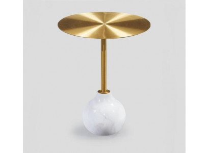 Moderne Table Basse Ronde en Métal Élégante Table d'Appoint Dorée Neuve et Luxueuse.