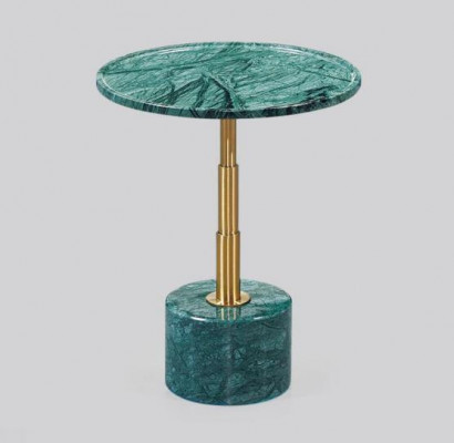 Table d'appoint en marbre vert élégant de luxe moderne de nouvelle génération