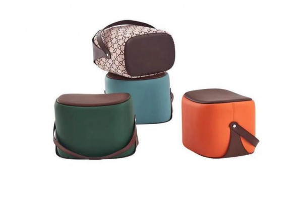 Tabouret rectangulaire Mobilier moderne Repose-pieds Design de luxe Mobilier de salon