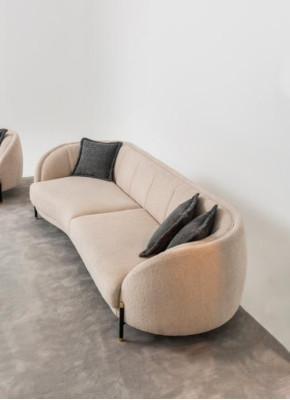 Revêtement de canapé beige Canapé 4 places Canapés Tissu Design Canapé Mobilier nouveau