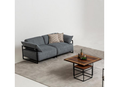 Salon Canapé en textile 3 places Mobilier de luxe Design de siège Canapé Lounge neuf