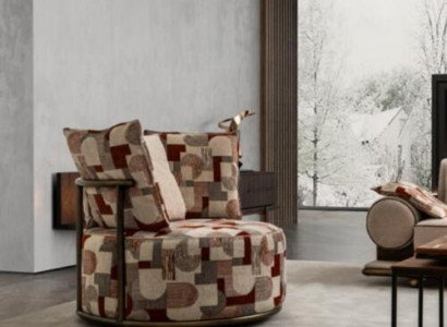 Design de fauteuil moderne multicolore, canapé de luxe pour 1 personne, tissu de relaxation pour salon.