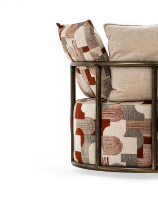 Design de fauteuil moderne multicolore, canapé de luxe pour 1 personne, tissu de relaxation pour salon.