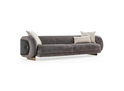 Salon Canapé en tissu gris 4 places Mobilier de luxe Design de siège Canapé Lounge