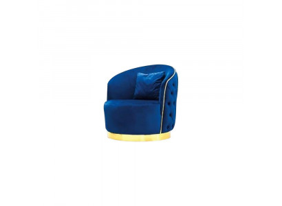 Chaise longue Chesterfield bleue Fauteuil rond de salon Fauteuil design une place. xlfurniture.co.uk