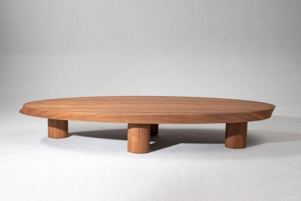 Table ovale en bois de designer Table d'appoint de table de salon Table de meuble de luxe