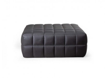 Élégant Tabouret Noir Imitation cuir Repose-pieds Mobilier de salon nouveau