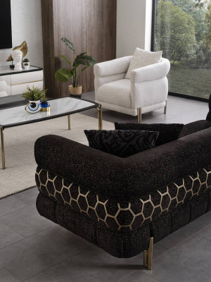 Ensemble de canapé 3+3+1 place fauteuil de luxe Suite de salon Canapés 3 pièces