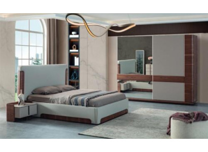 Graceful Bedroom Furniture Luxury Upholstered bed Designer Wardrobe Meubles de chambre élégants Lit rembourré de luxe Armoire de designer